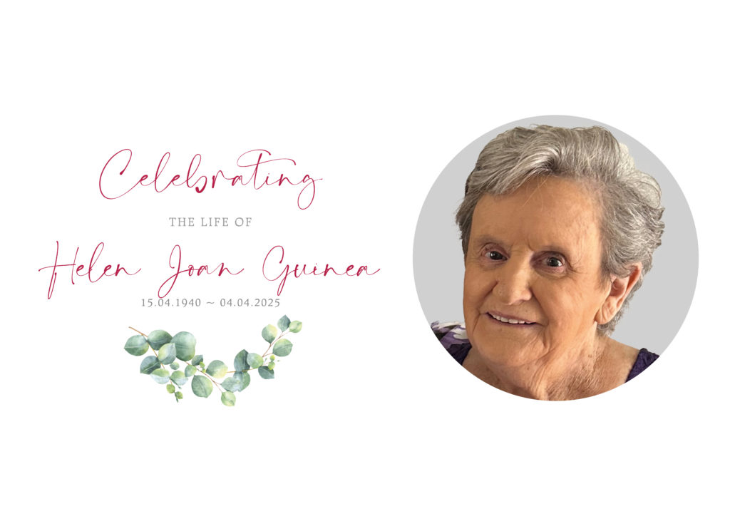 Memorial Tribute template- HELEN GUINEA - F Greed & Sons Funerals