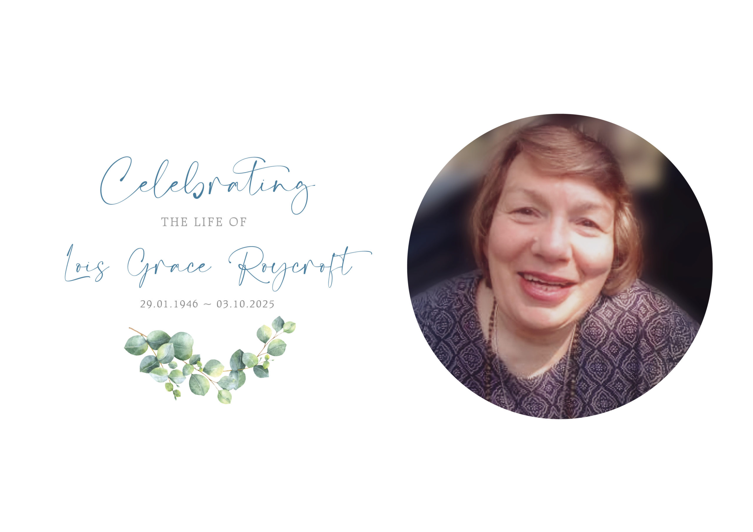 Lois Grace Roycroft - Service Sheet COV