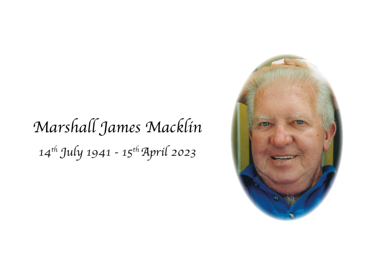 Memorial Tribute Marshall Macklin F Greed & Sons Funerals