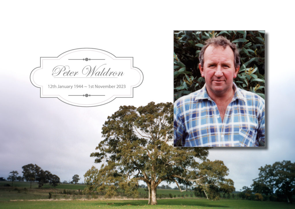 Memorial Tribute PETER WALDRON F Greed & Sons Funerals