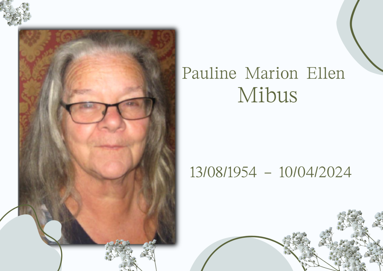 Memorial Tribute template Pauline Mibus - F Greed & Sons Funerals